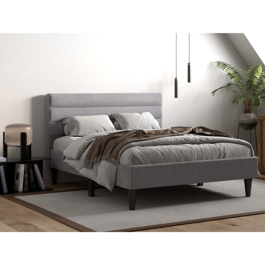 Barnhill - Fabric - Bed - Silver