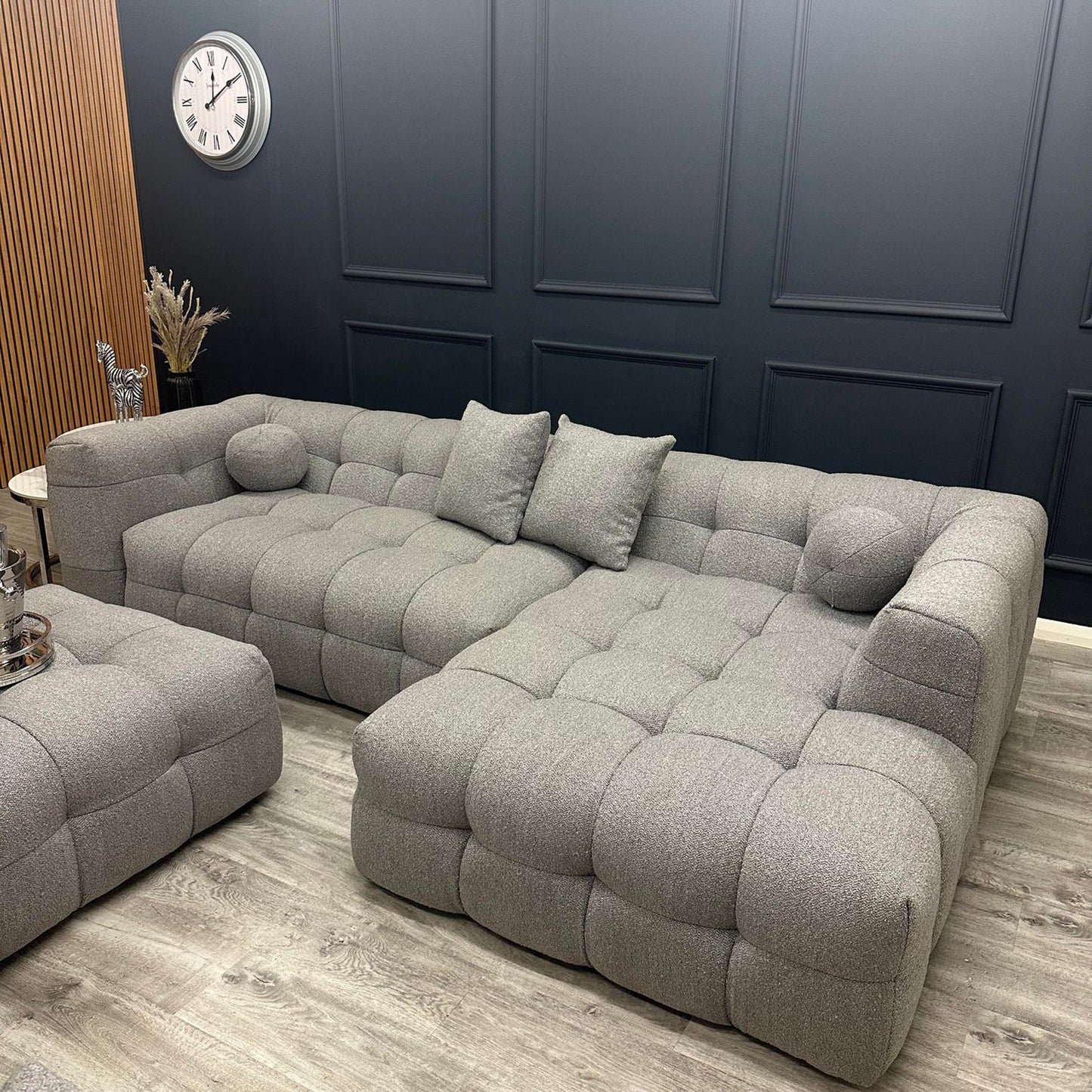 The Bubble Boucle Corner Sofa - Grey