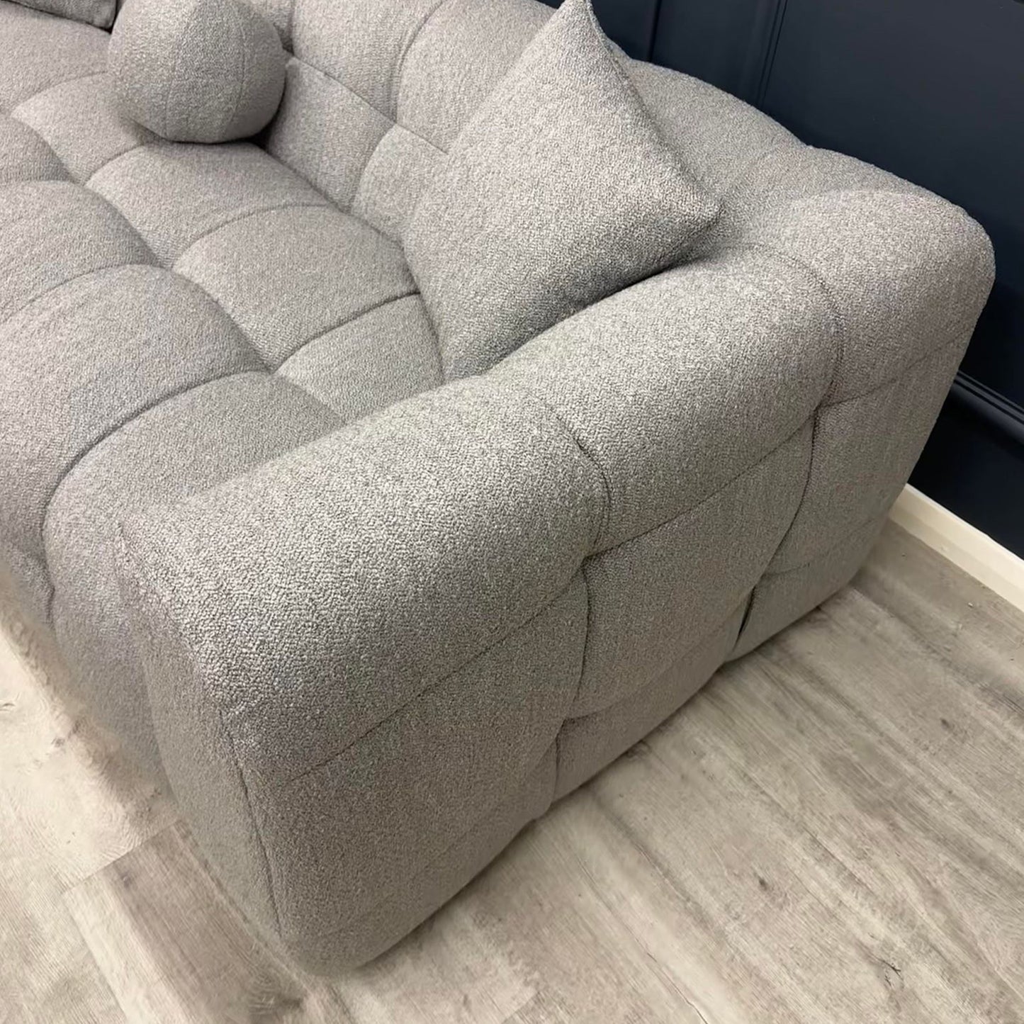 The Bubble Boucle Corner Sofa - Grey