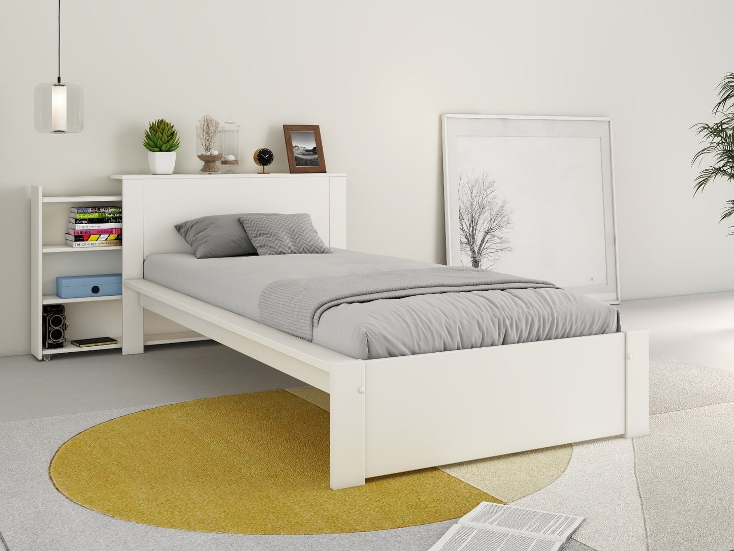 Juno - Bookcase Bed - White