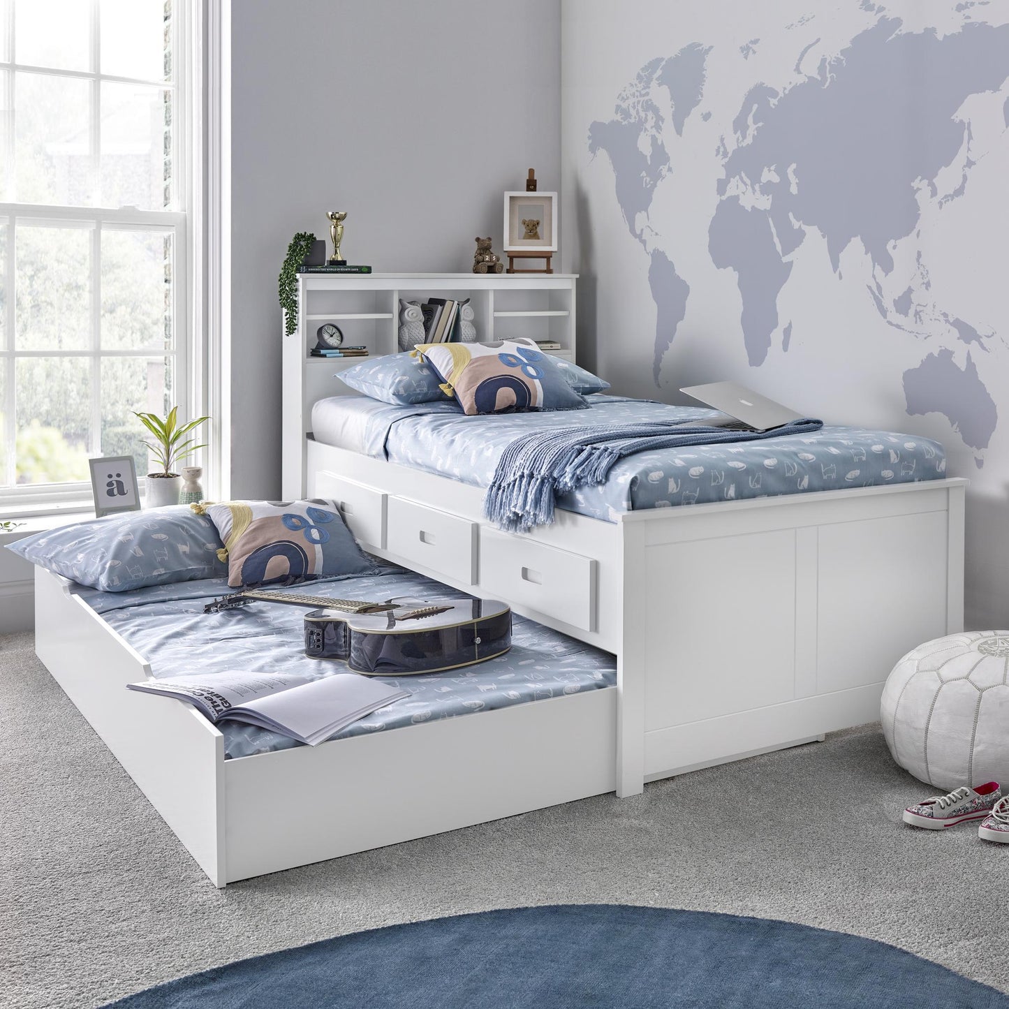 Veera White Guest Bed