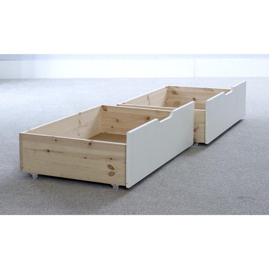 2 Chester White Under-bed Storage Drawers