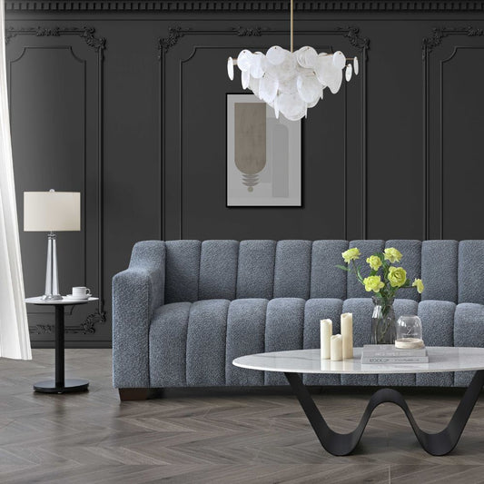 Aluxo - Astoria 3 Seater Sofa in Iron Boucle Fabric 