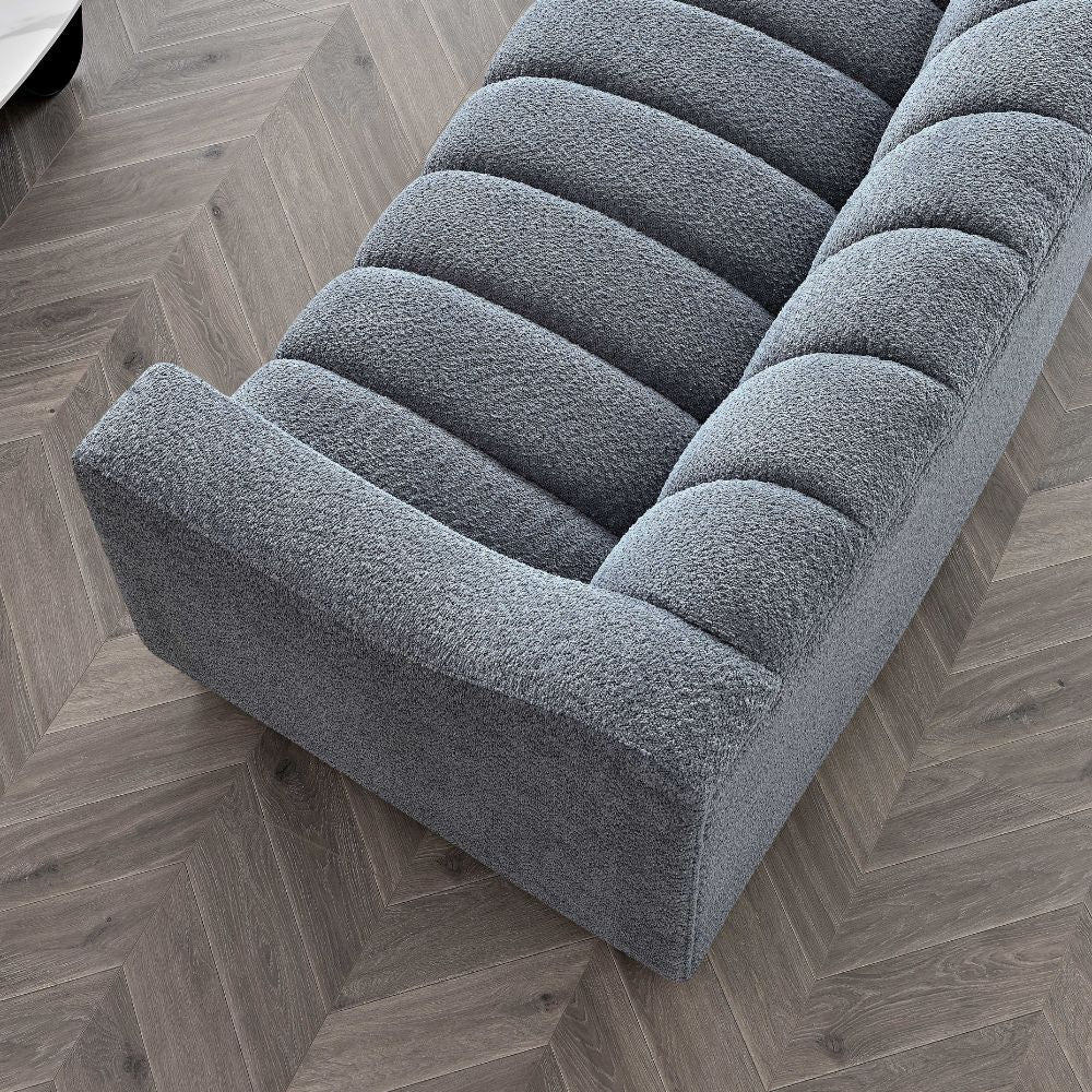 Aluxo - Astoria 3 Seater Sofa in Iron Boucle Fabric 