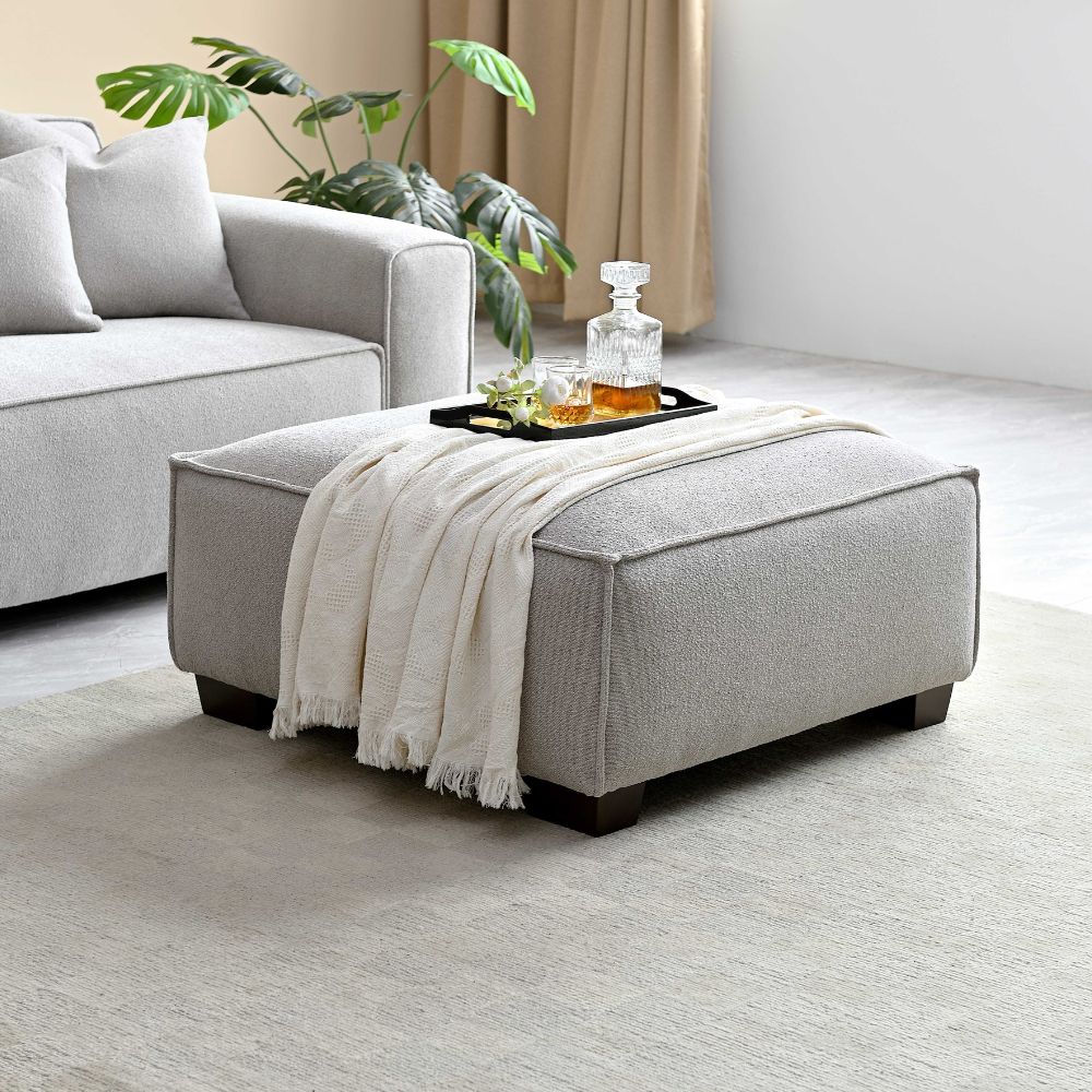 Aluxo - Dakota 3 seater with Chaise in Pebble Boucle