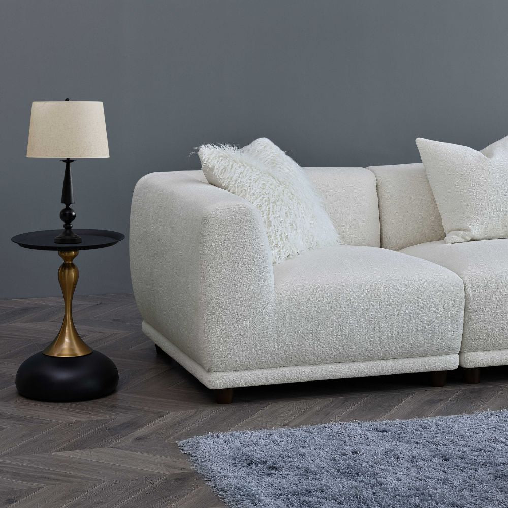 Aluxo - Lottie Modular Corner Group in Polar Boucle 