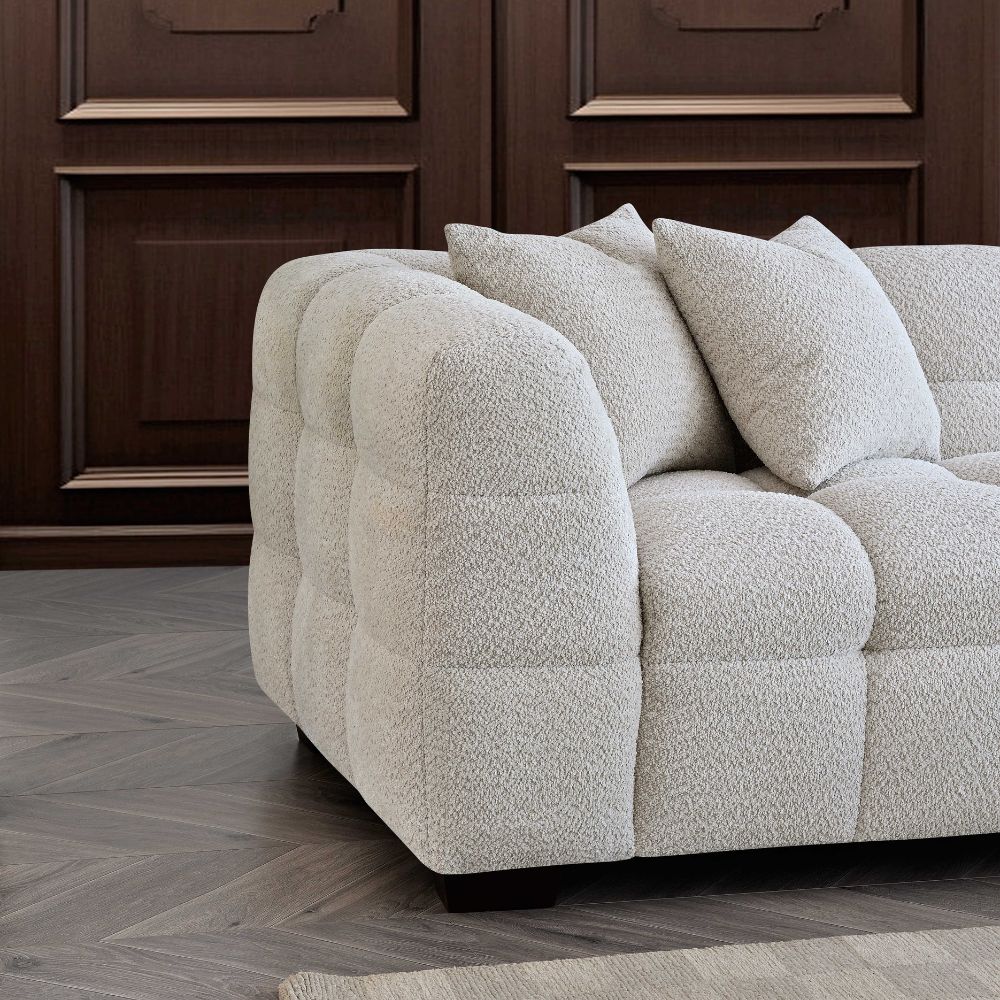 Aluxo - Tribeca Corner - Oatmeal Boucle Fabric