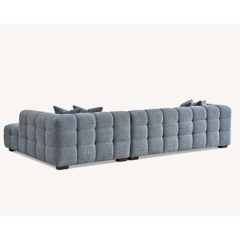 Aluxo - Tribeca Corner in Iron Boucle Fabric