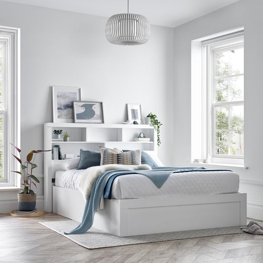 Arizona - Wooden Ottoman - White 