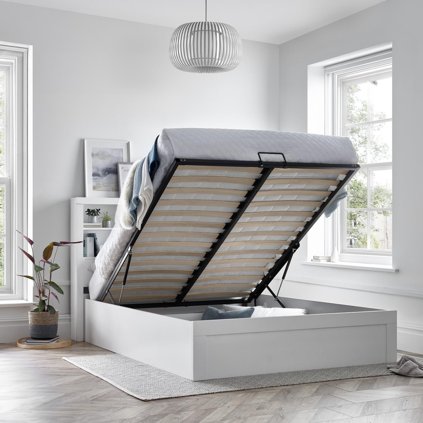 Arizona - Wooden Ottoman - White 