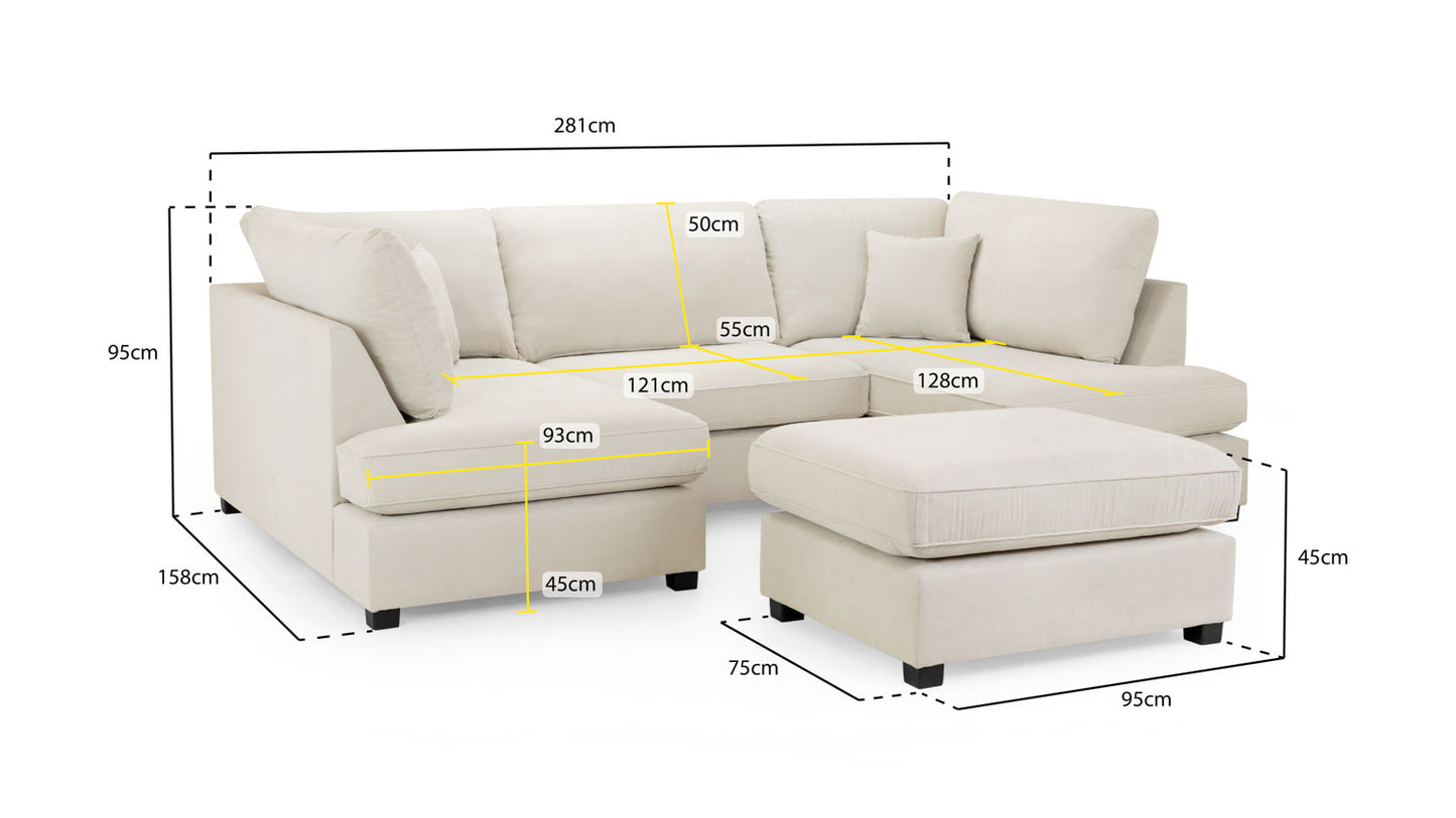Carnaby - Sofa - Beige - U Shape Corner 