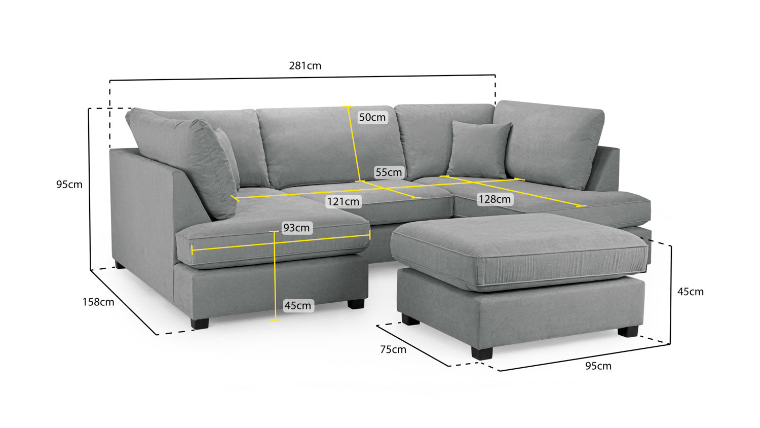 Carnaby - Sofa - Beige - U Shape Corner 