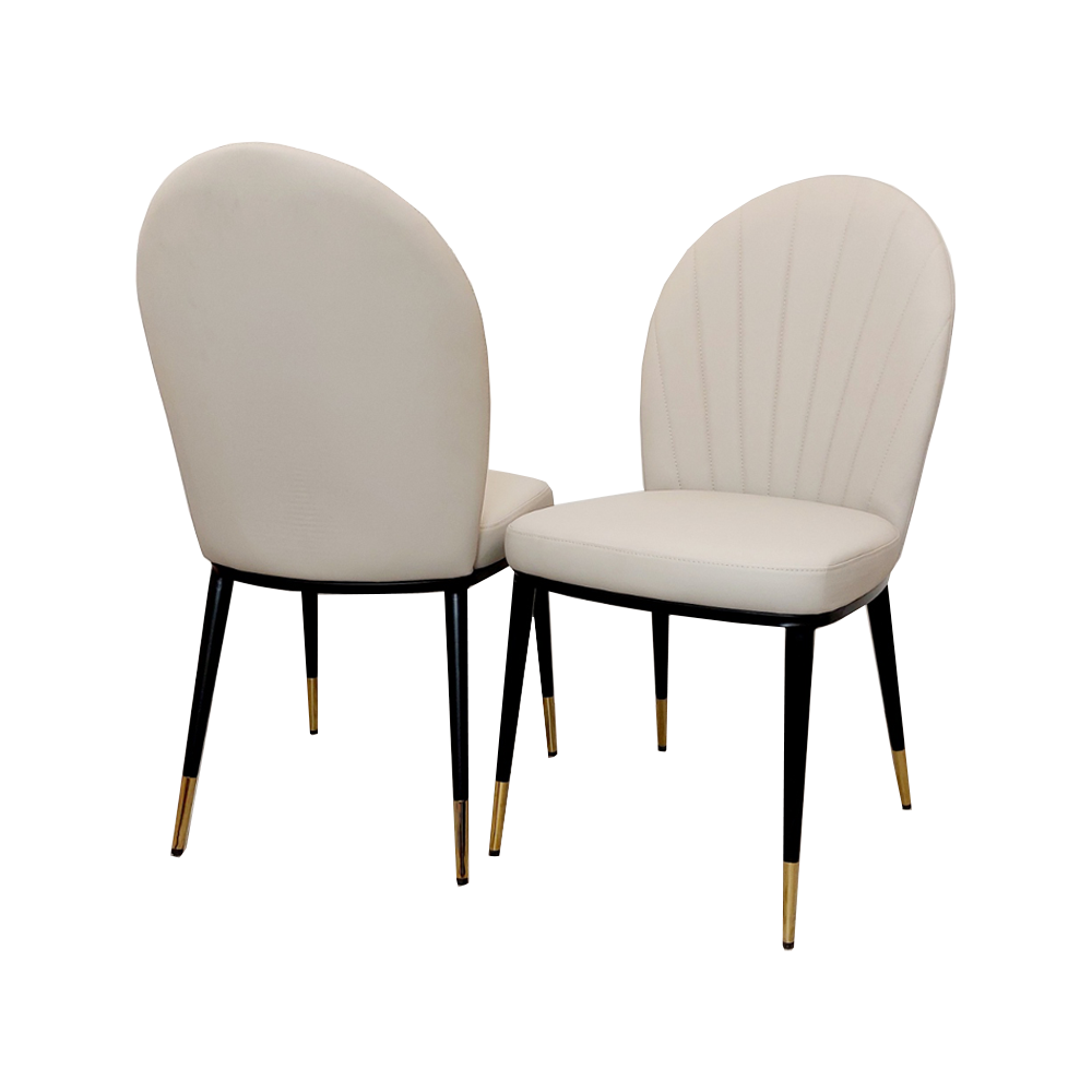 Etta - Leather Dining Chair - Beige