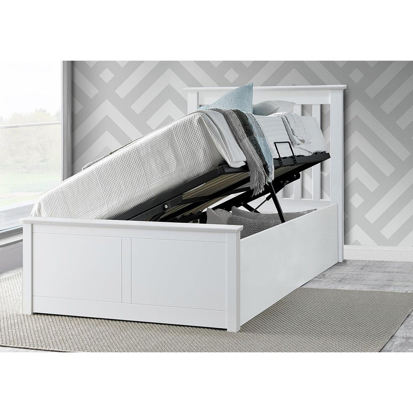 Francis - Wooden Ottoman Single - Bed 