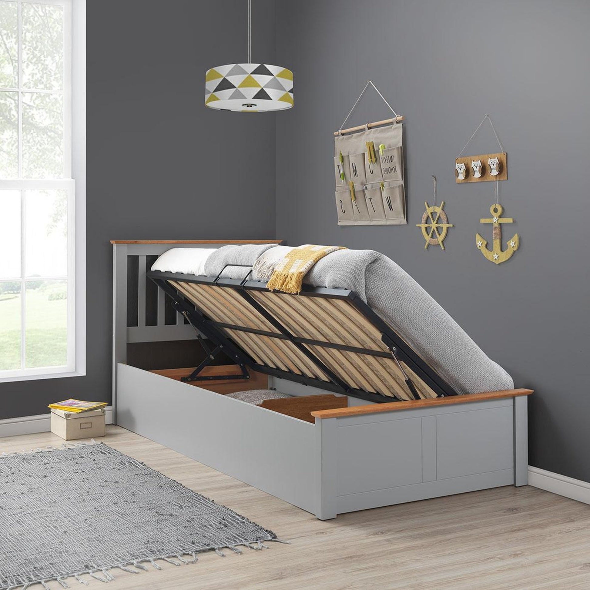 Francis - Wooden Ottoman Single - Bed 