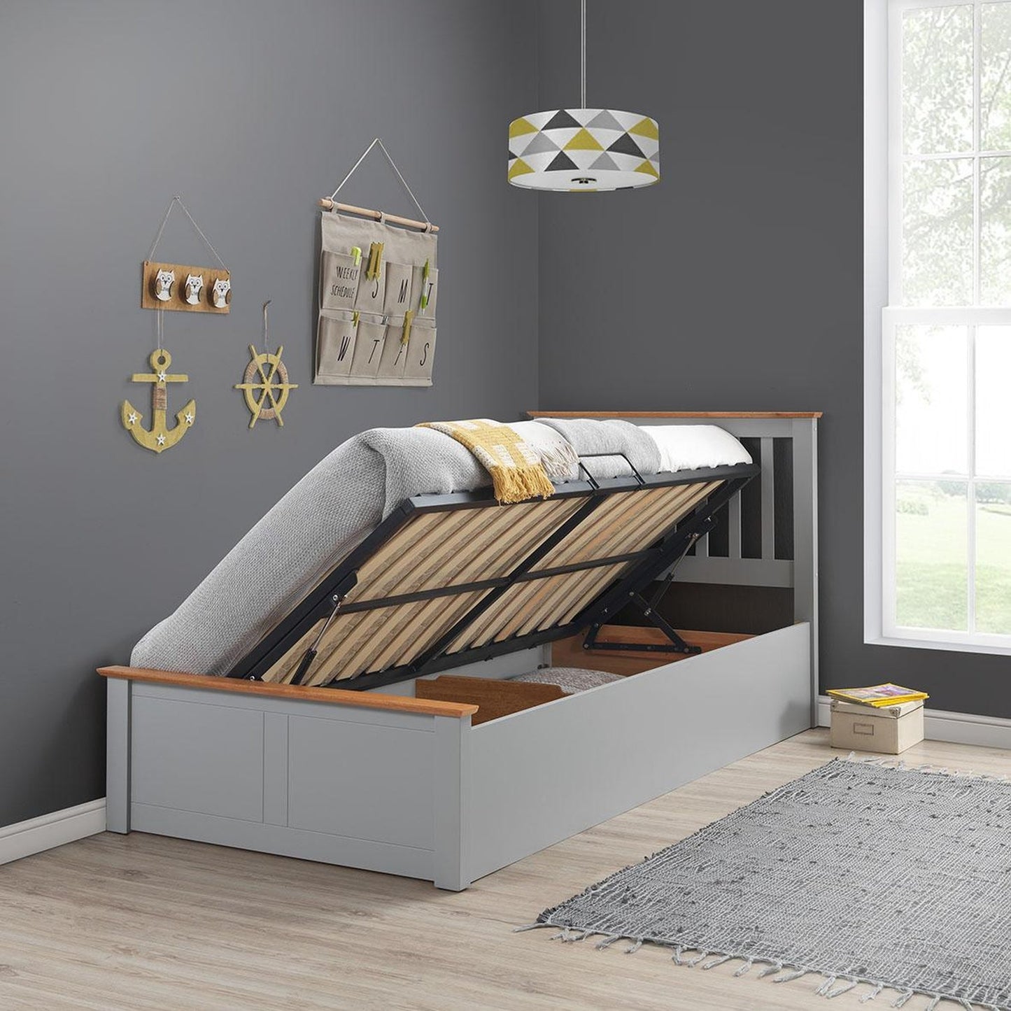 Francis - Wooden Ottoman Single - Bed 