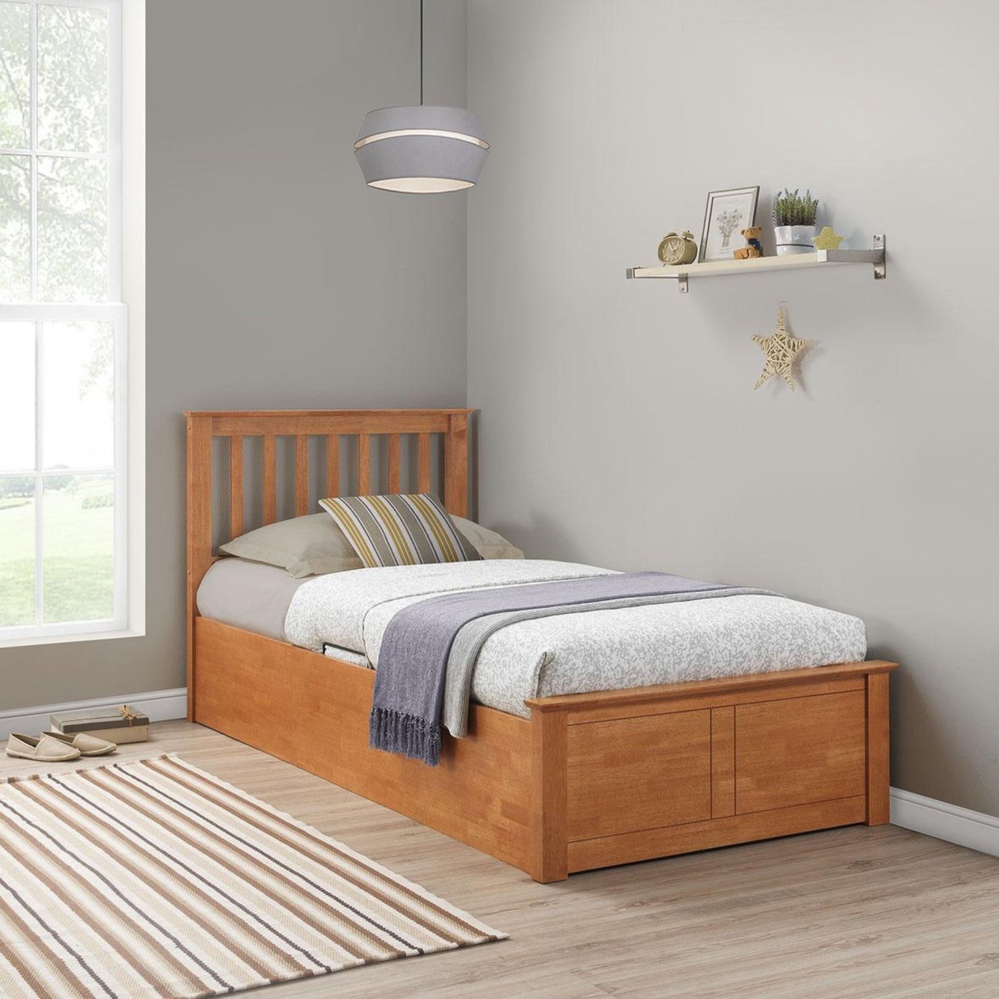 Francis - Wooden Ottoman Single - Bed 
