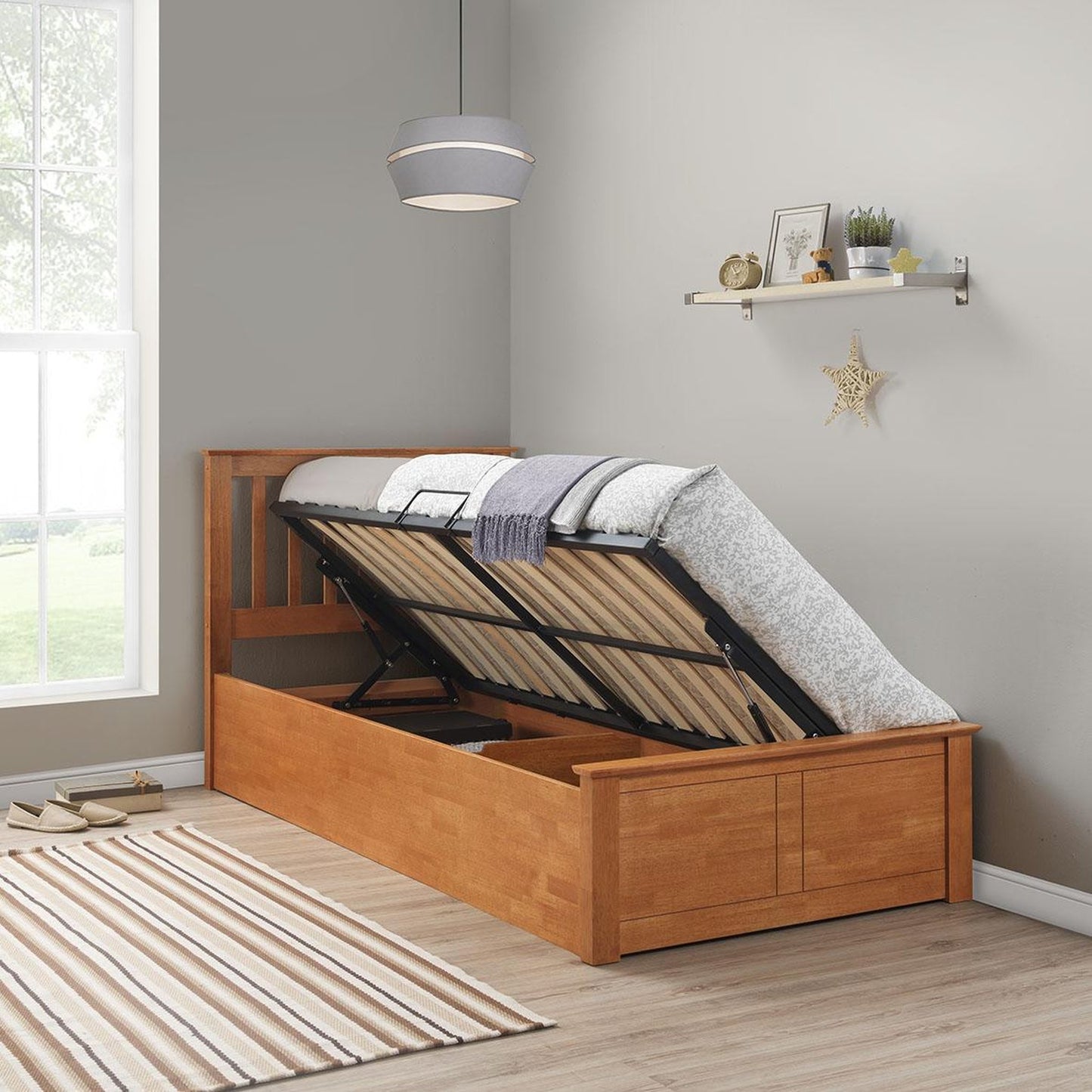 Francis - Wooden Ottoman Single - Bed 