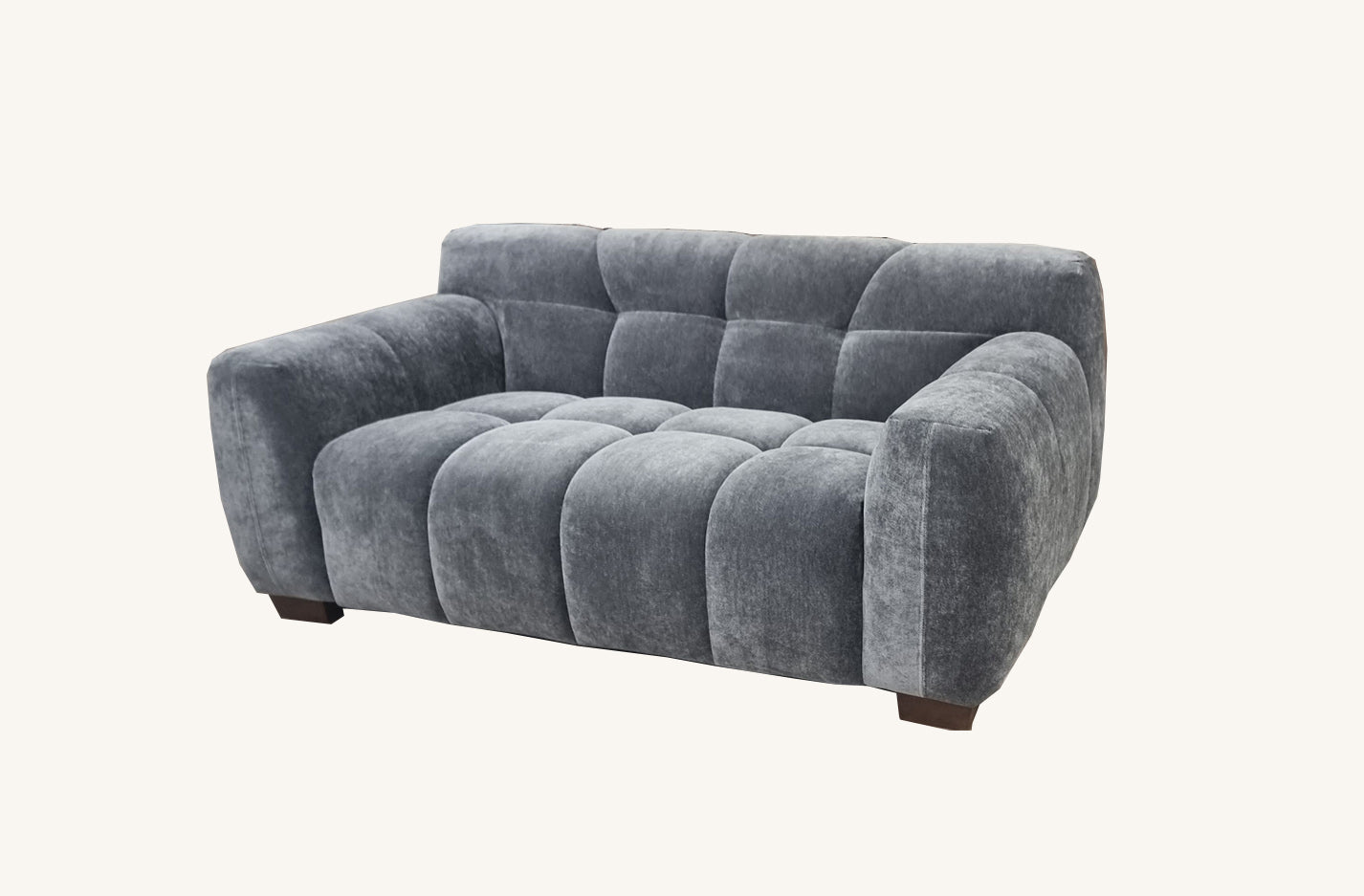 Aluxo - Harlem Sofa Range in Steel Velvet