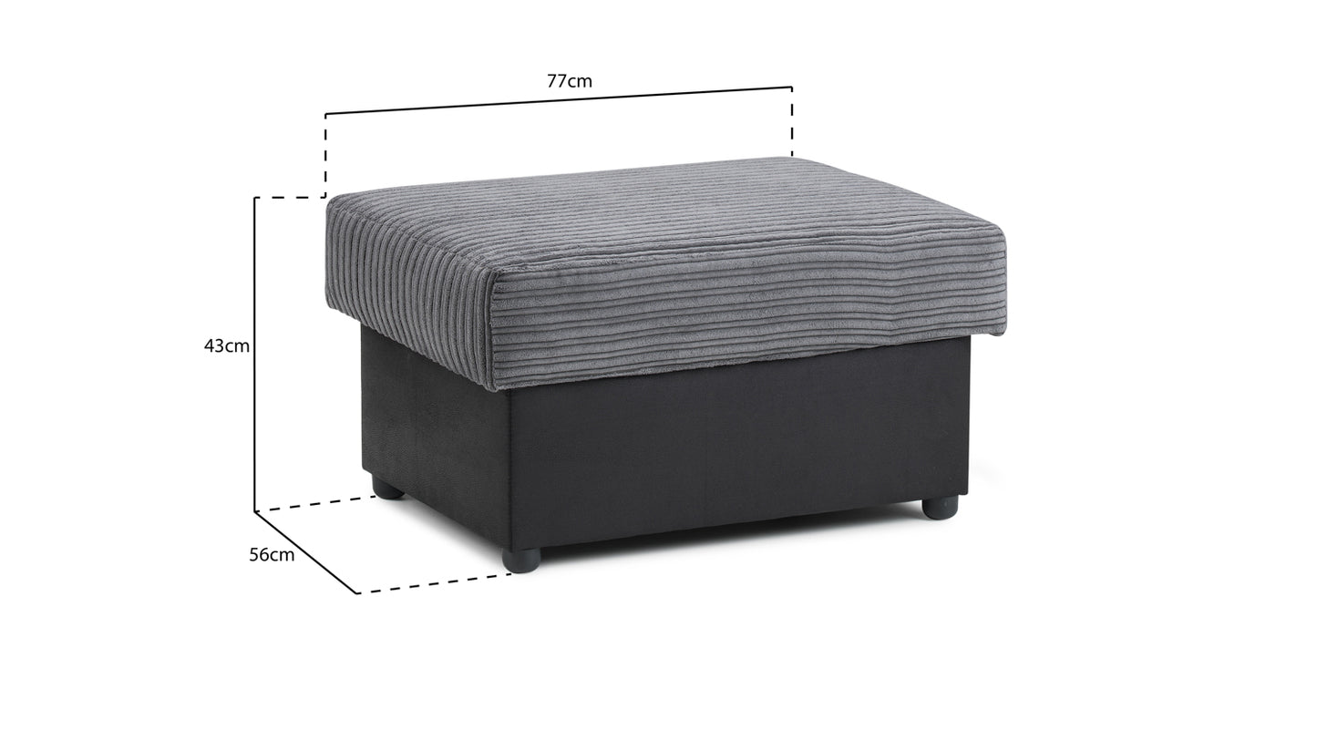 Logan - Sofa - Black/Grey