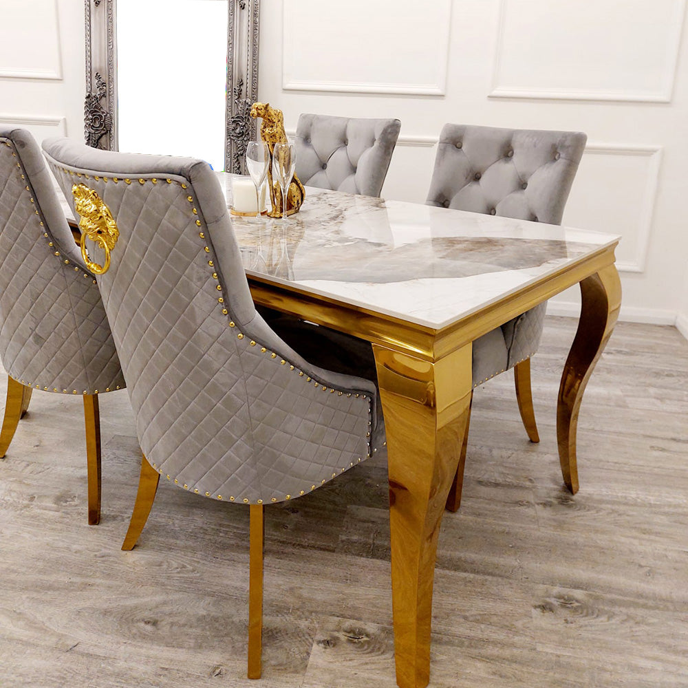 Louis - Gold Dining Table 