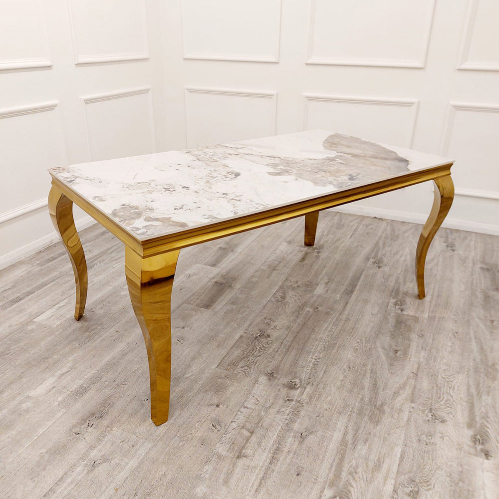 Louis - Gold Dining Table 