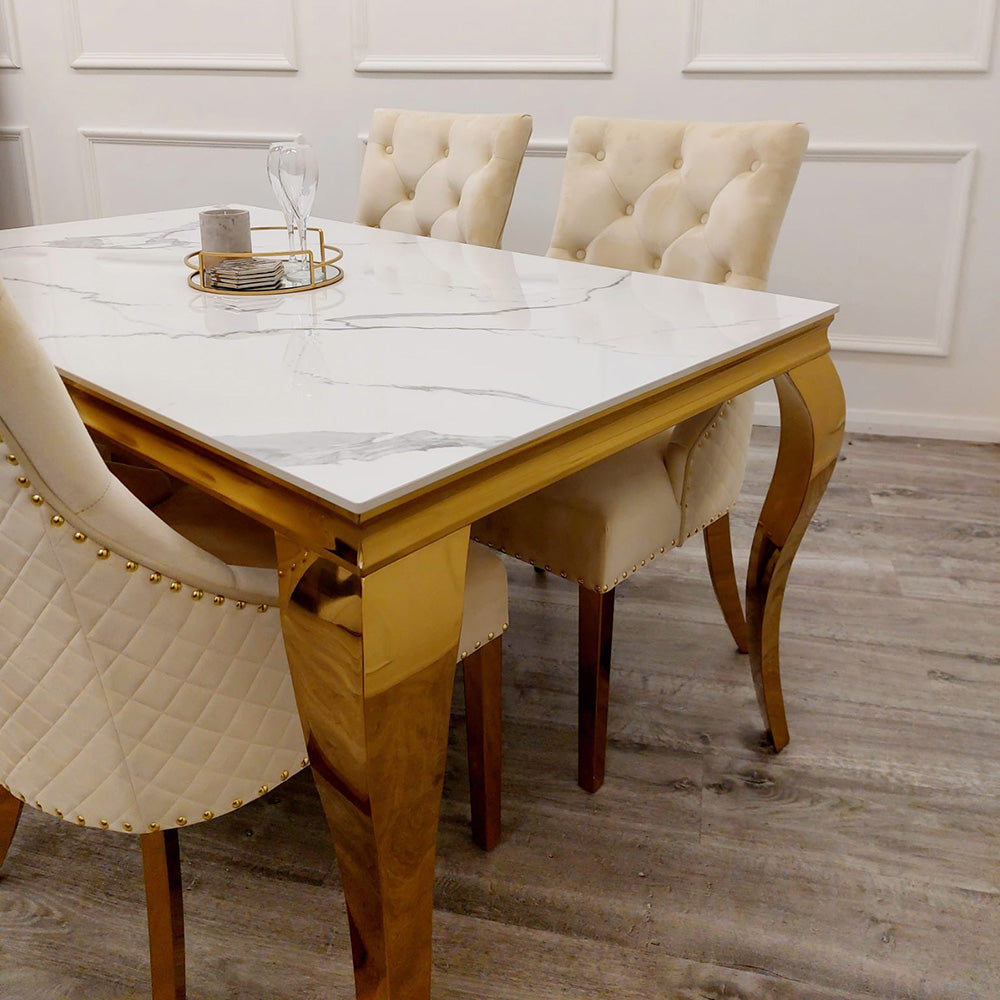 Louis - Gold Dining Table 