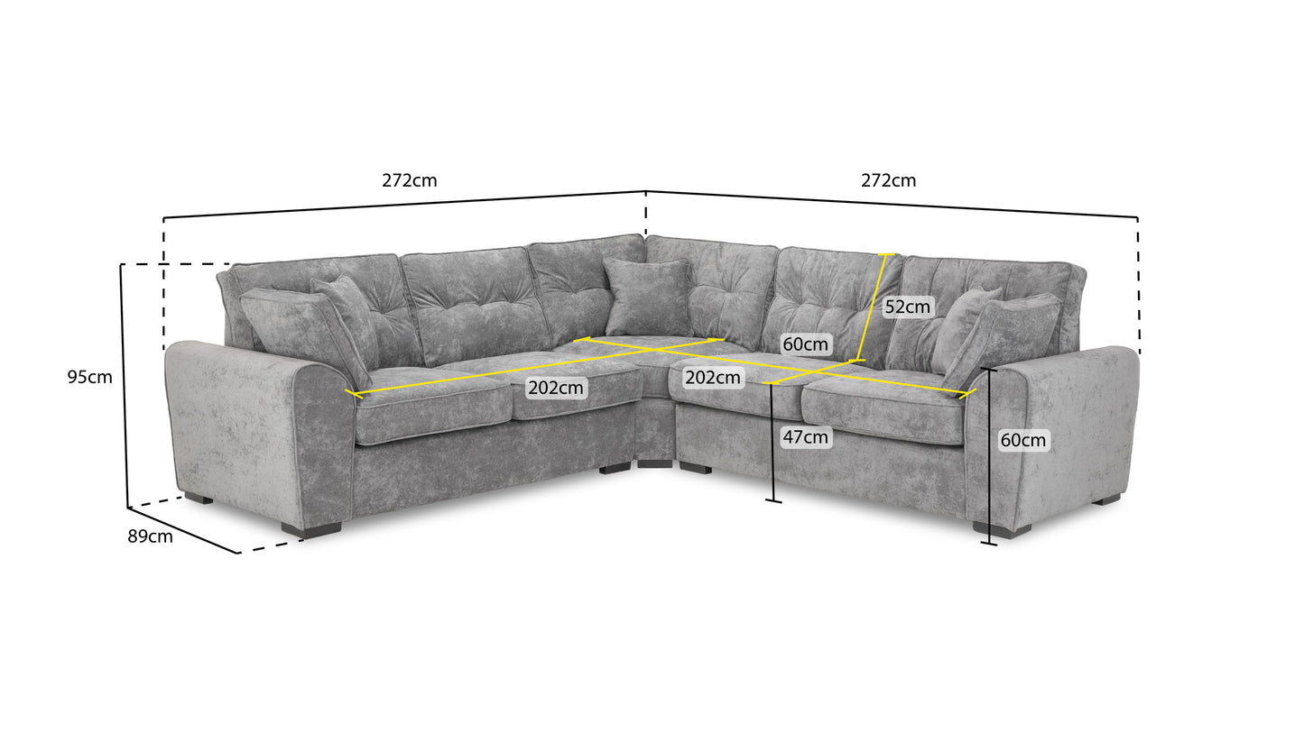 Maxwell - Sofa - Grey - Large Corner 