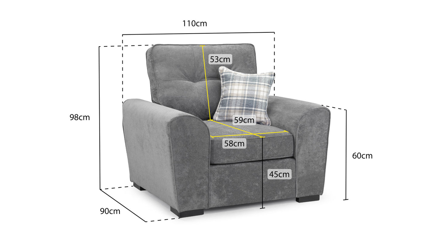 Maxwell - Sofa - Grey