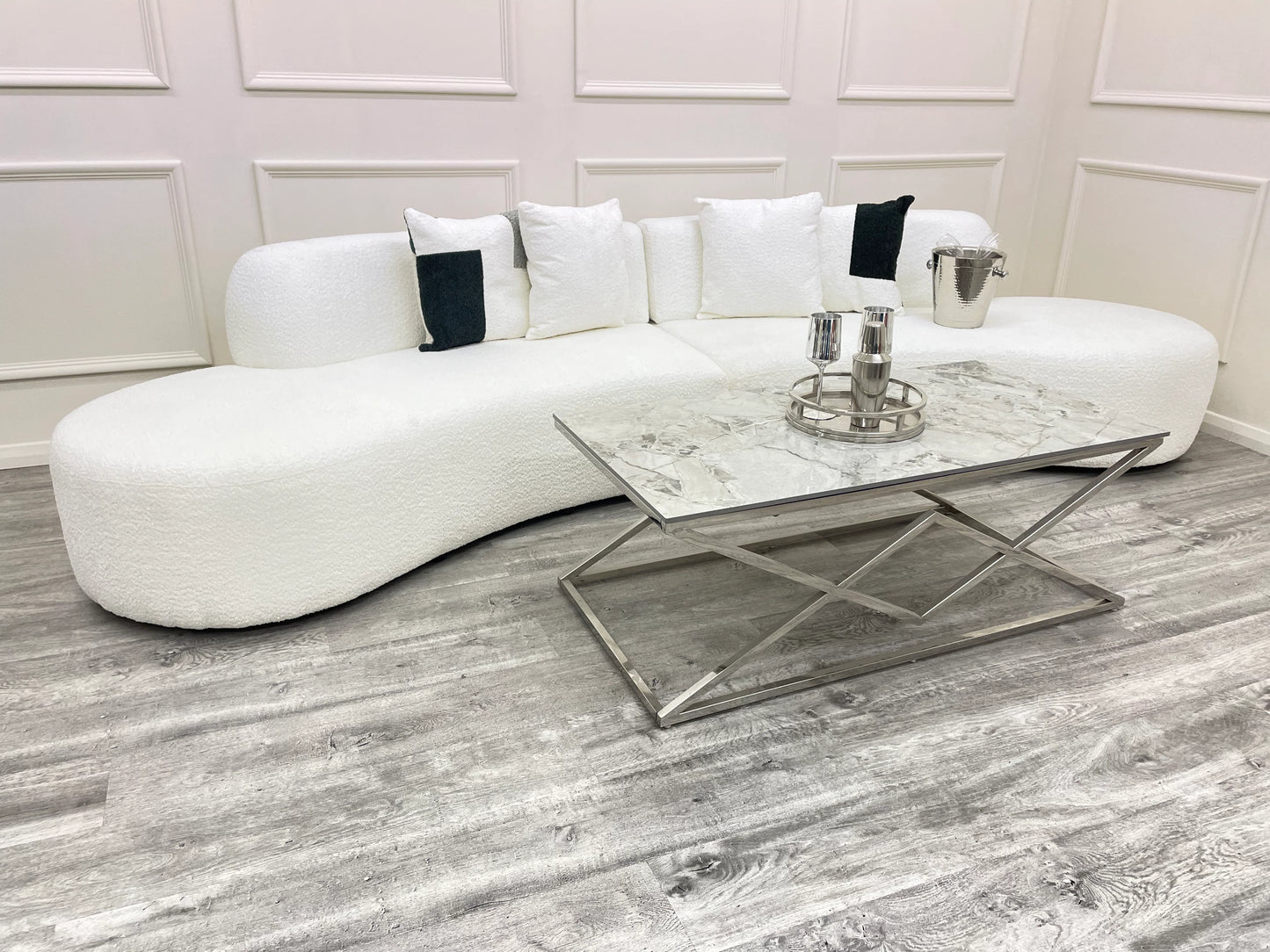 Miami - Curved Cinema Boucle Sofa 