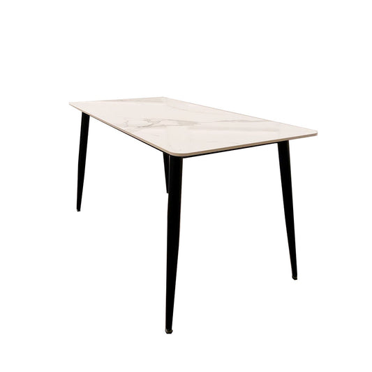 Titus - 1.4m Black Dining Table with Sintered Stone Top