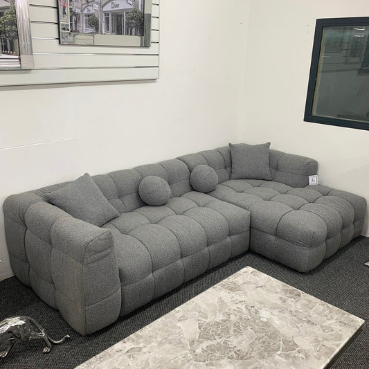 The Bubble Boucle Corner Sofa - Grey 