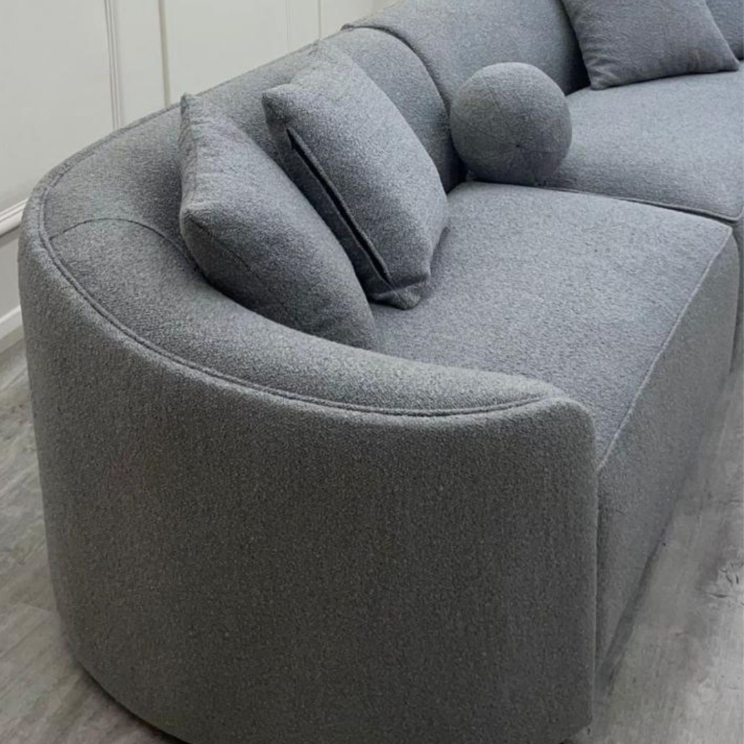 The Pebble Boucle Sofa - Grey 