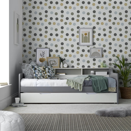 Tyler Grey and White Guest Bed 