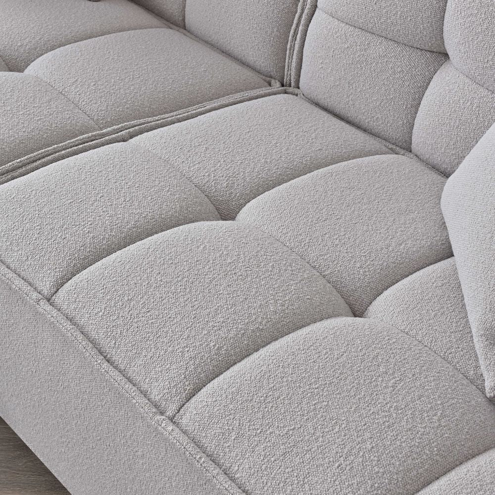 Aluxo - Murray Sofa Range in Putty Boucle Fabric