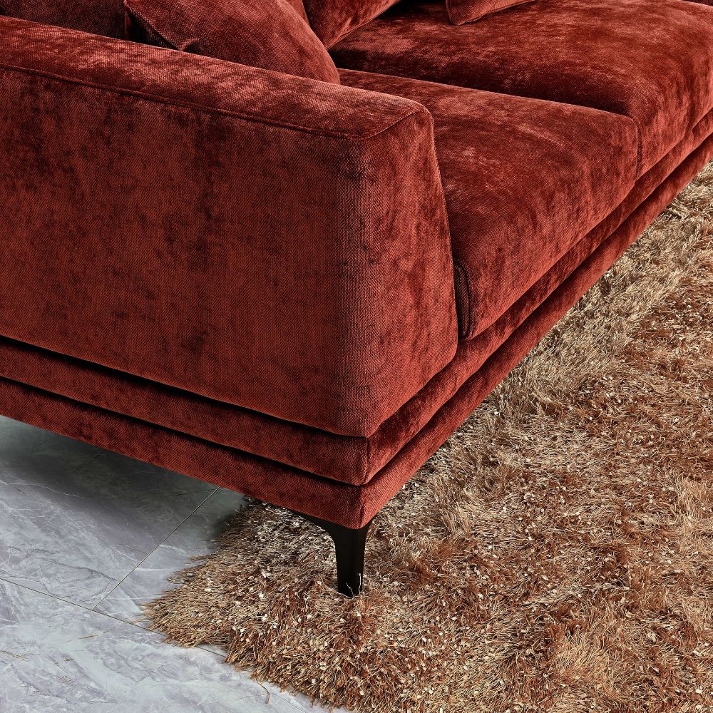 Aluxo - Lenox Sofa Range in Rust Velvet