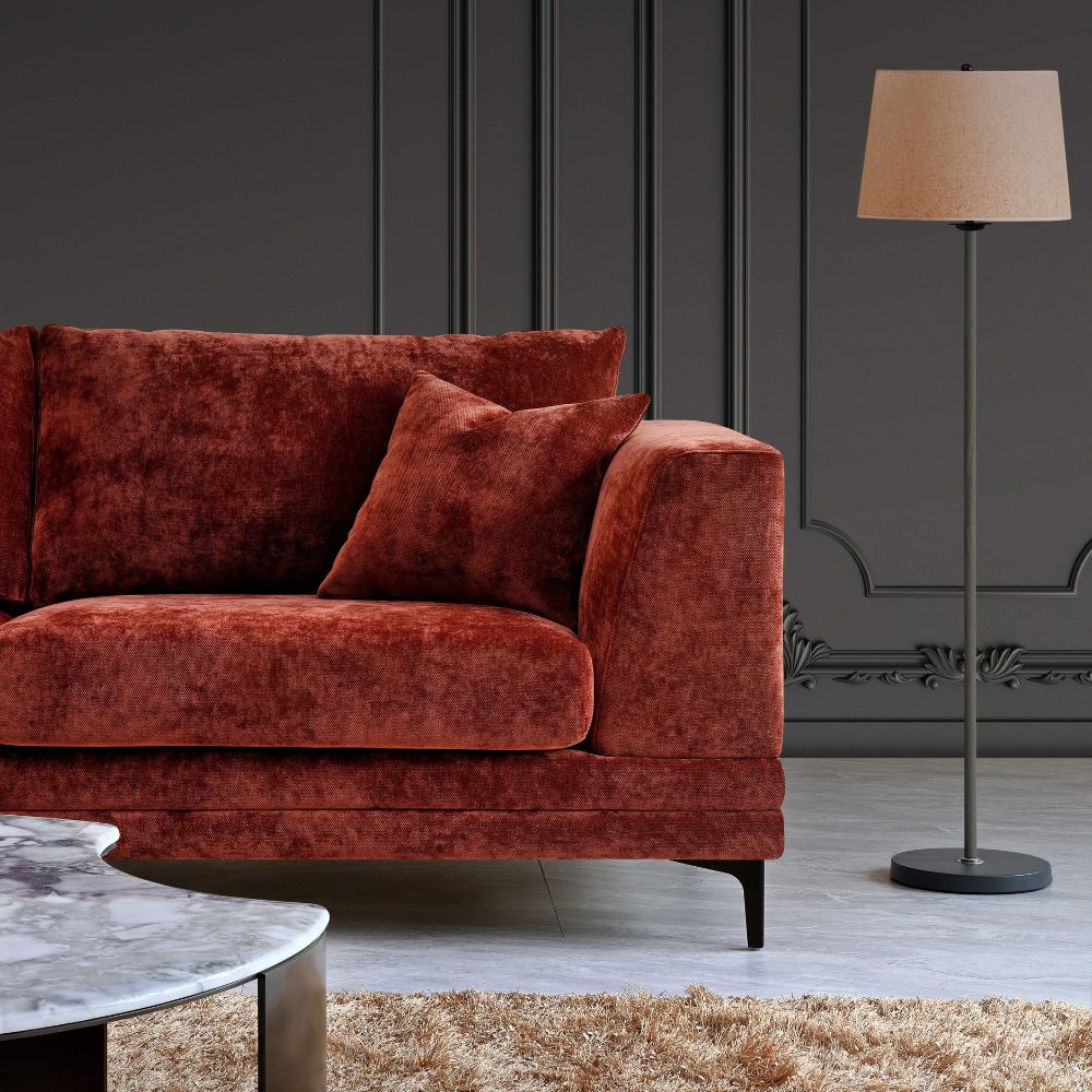 Aluxo - Lenox Sofa Range in Rust Velvet