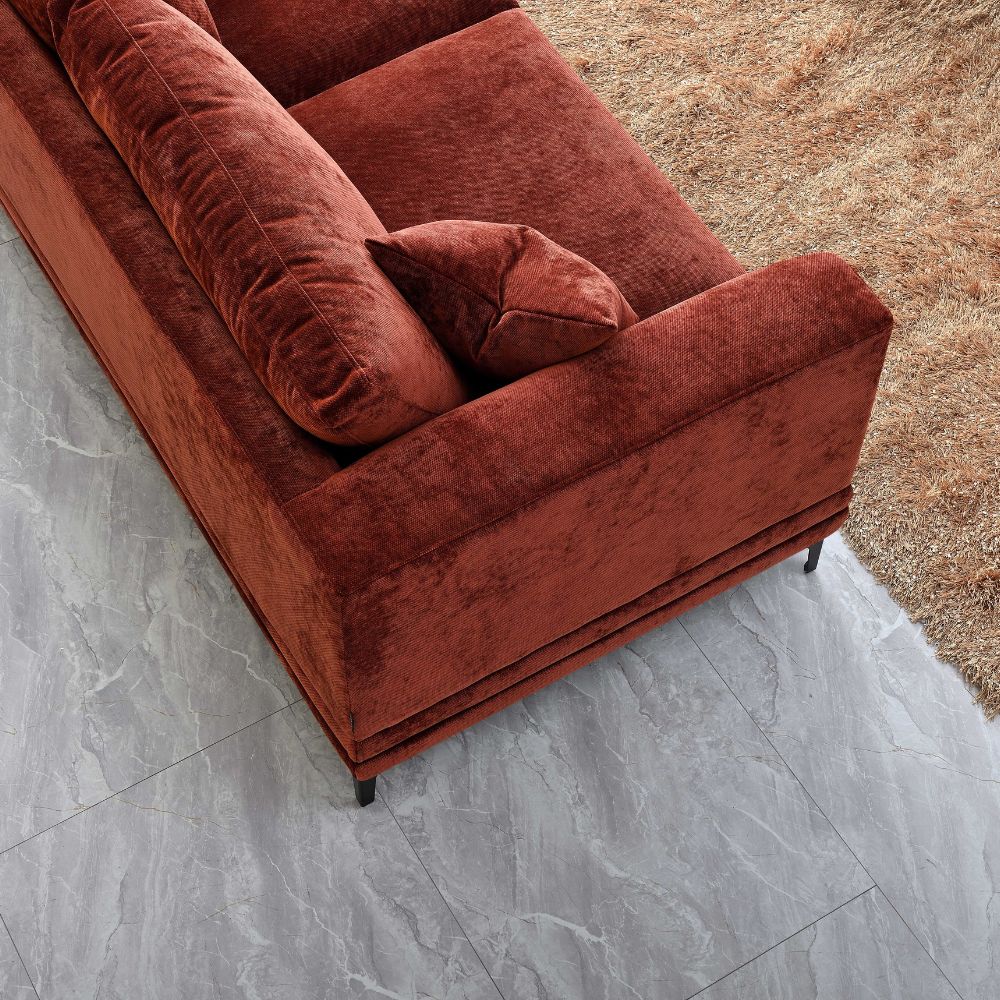 Aluxo - Lenox Sofa Range in Rust Velvet