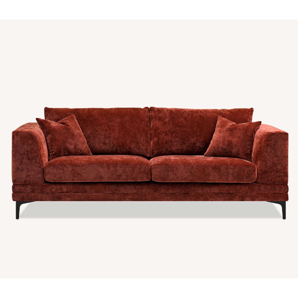 Aluxo - Lenox Sofa Range in Rust Velvet