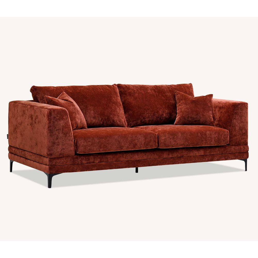 Aluxo - Lenox Sofa Range in Rust Velvet