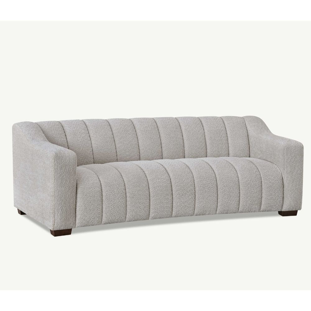 Aluxo - Astoria 3 Seater Sofa in Oatmeal Boucle Fabric