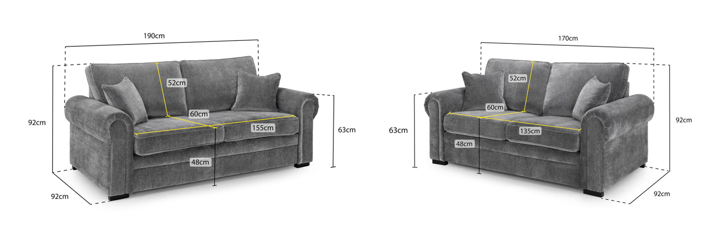 Willow - Sofa - Grey 