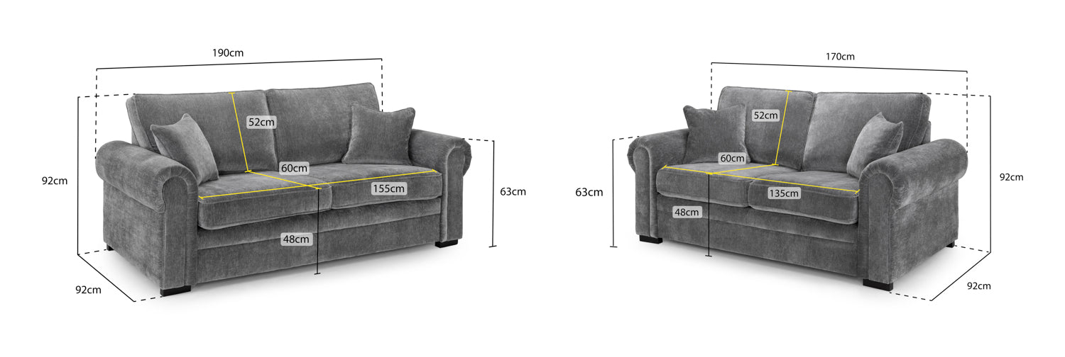 Willow - Sofa - Grey 