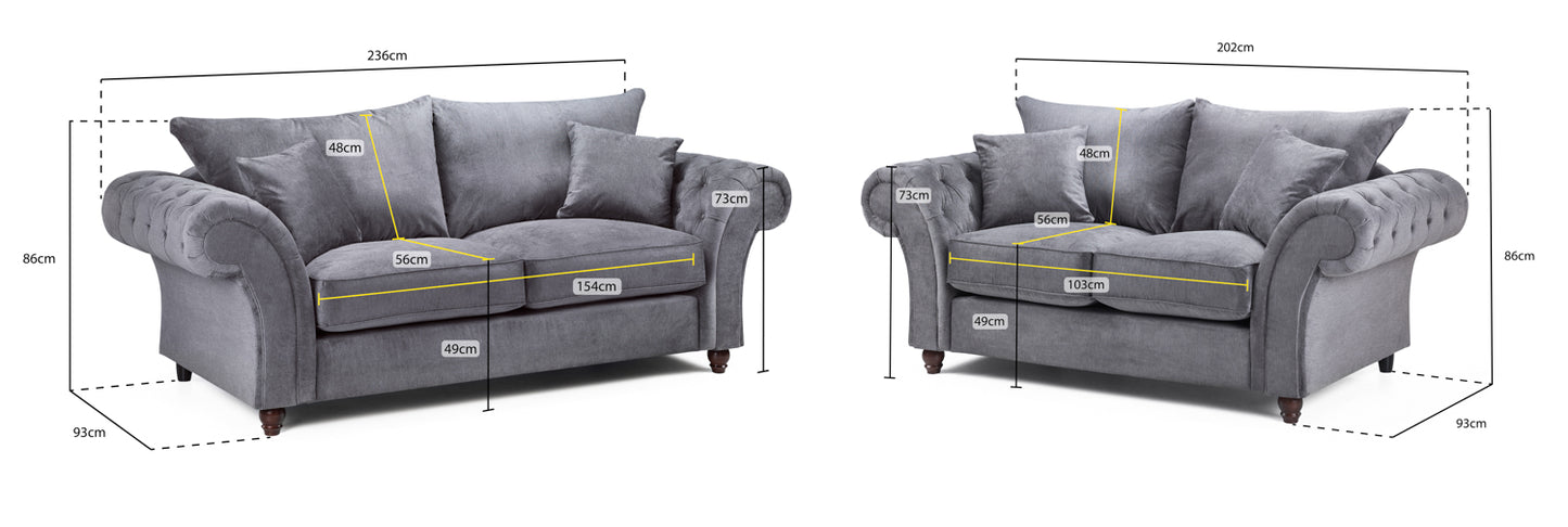 Windsor - Fullback - Sofa - Grey 