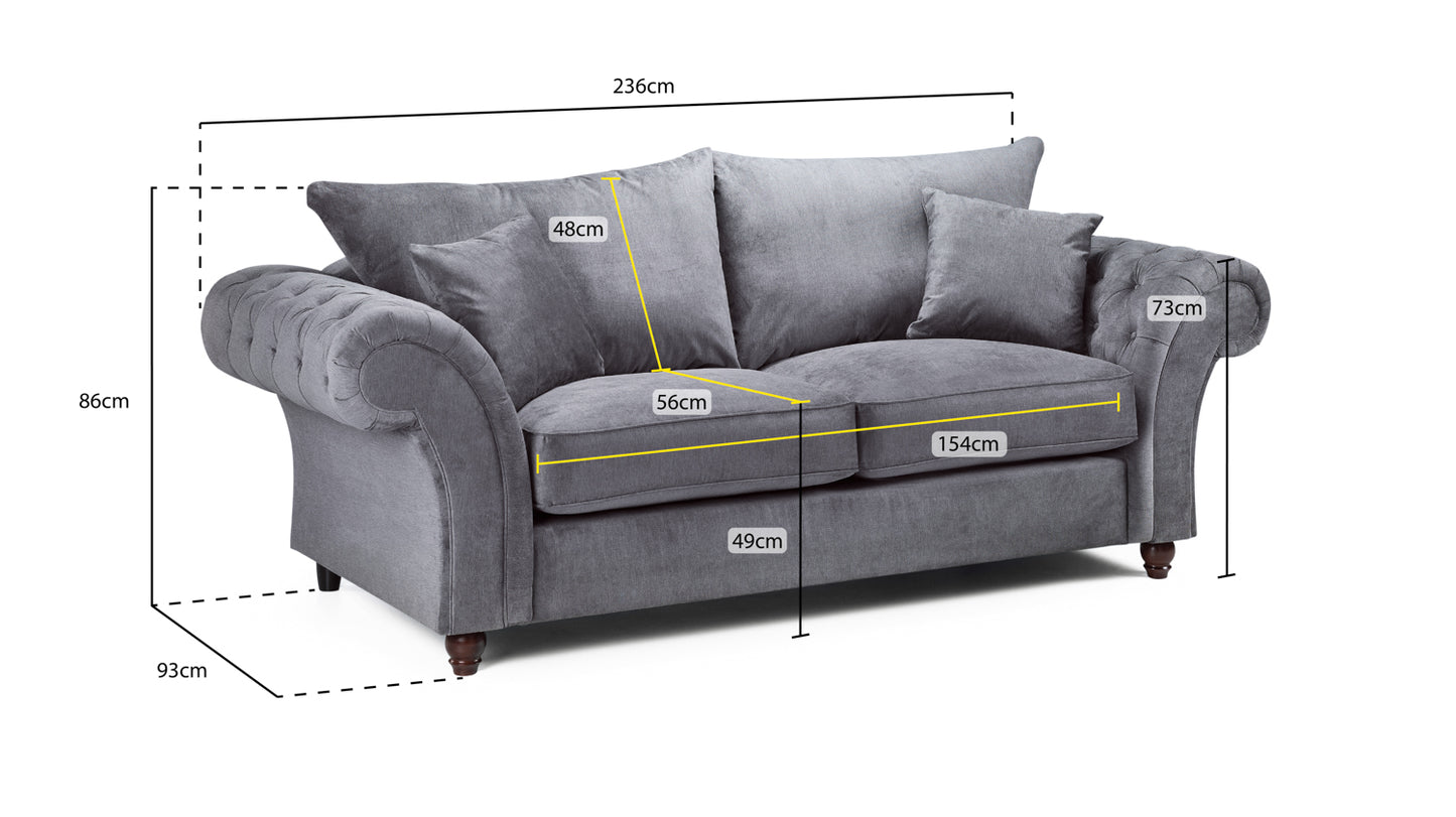 Windsor - Fullback - Sofa - Grey 
