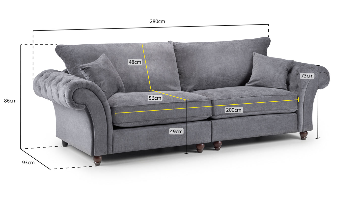 Windsor - Fullback - Sofa - Grey 