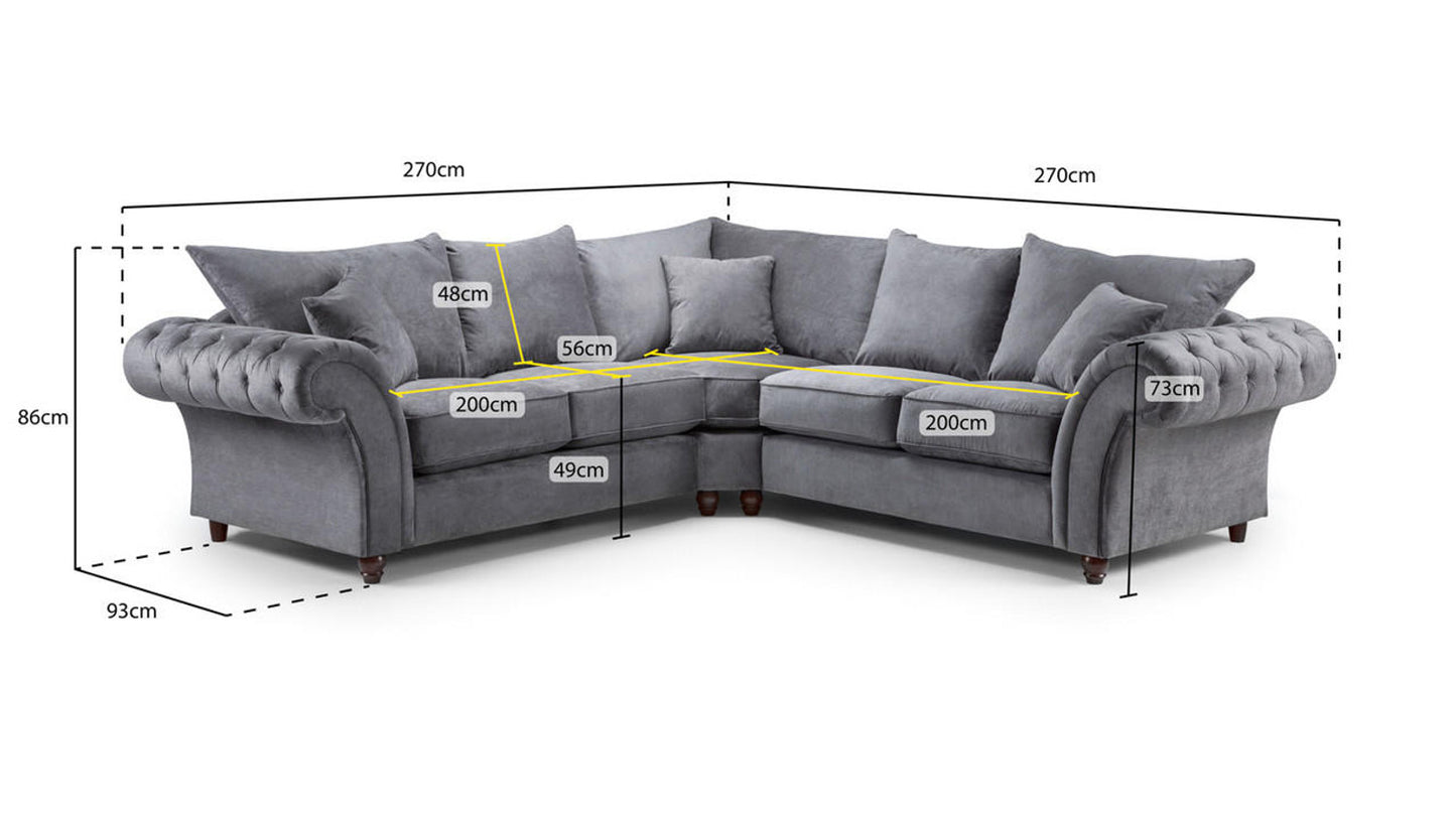 Windsor - Fullback - Sofa - Grey 