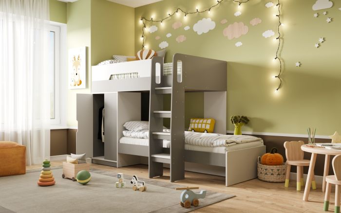 Benito - Bunk Bed - White/Grey