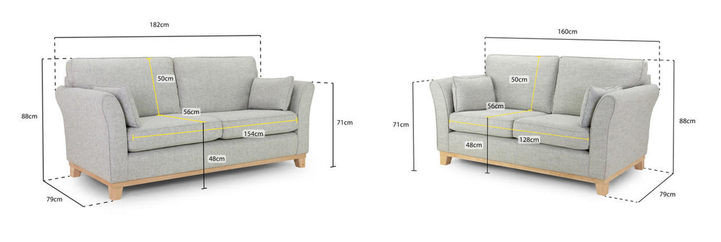 Delta - Sofa - Grey - 3+2 Set