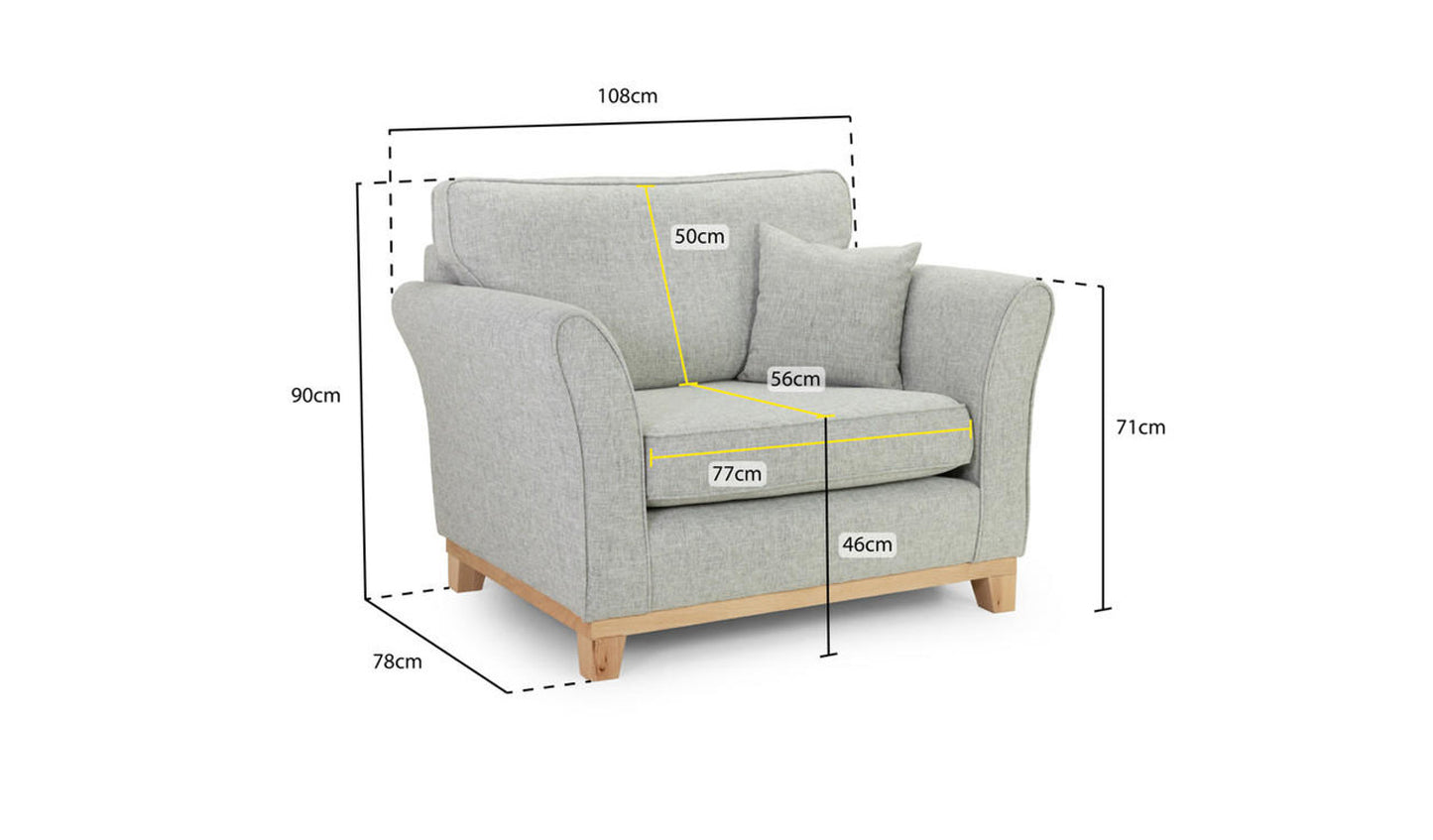 Delta - Sofa - Grey - Armchair